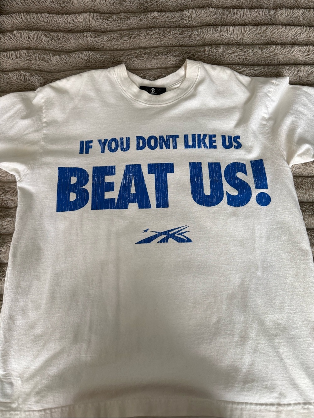 HELLSTAR White 'Beat Us!' Short Sleeve Graphic Tee